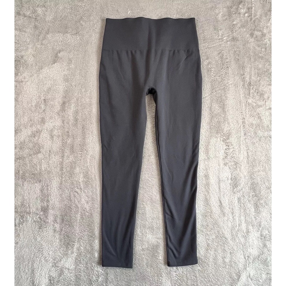 Spanx Seamless Leggings Womens M Gray Yoga Casual Comfy Basic Stretch